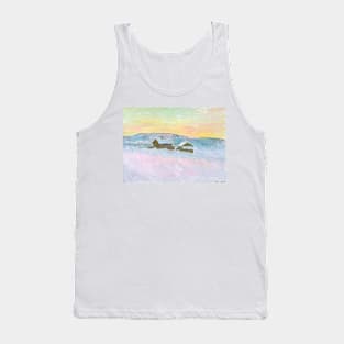 Landscape of Norway - The Blue Houses by Claude Monet Tank Top